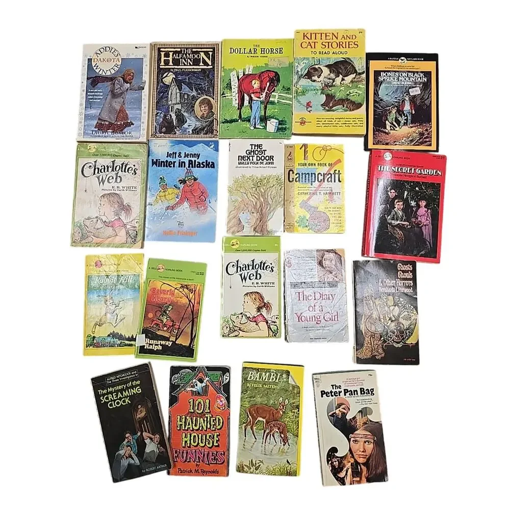 Lot of 19 Vintage‎ Mixed Authors Horror Fiction Paperback Novel Children's Books